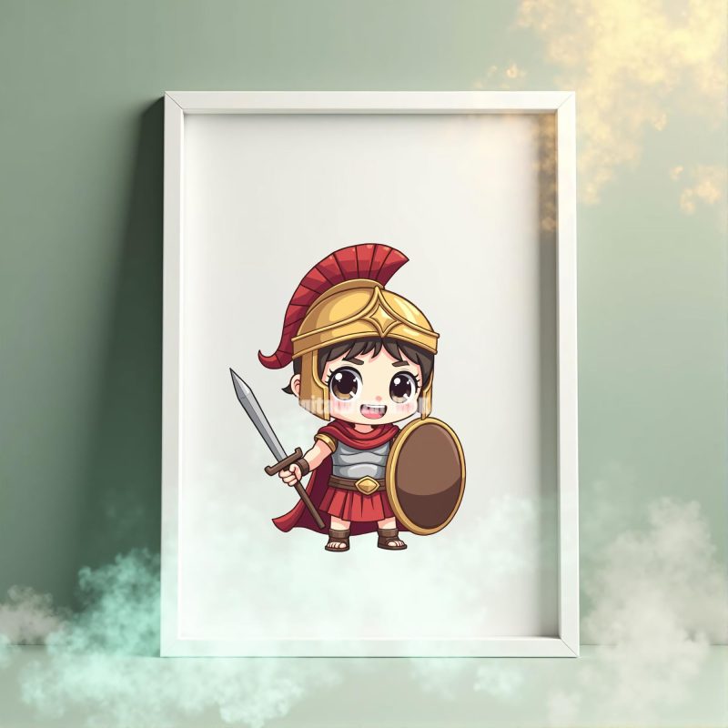 Ancient Rome Warriors Chibi PNG Bundle image 9