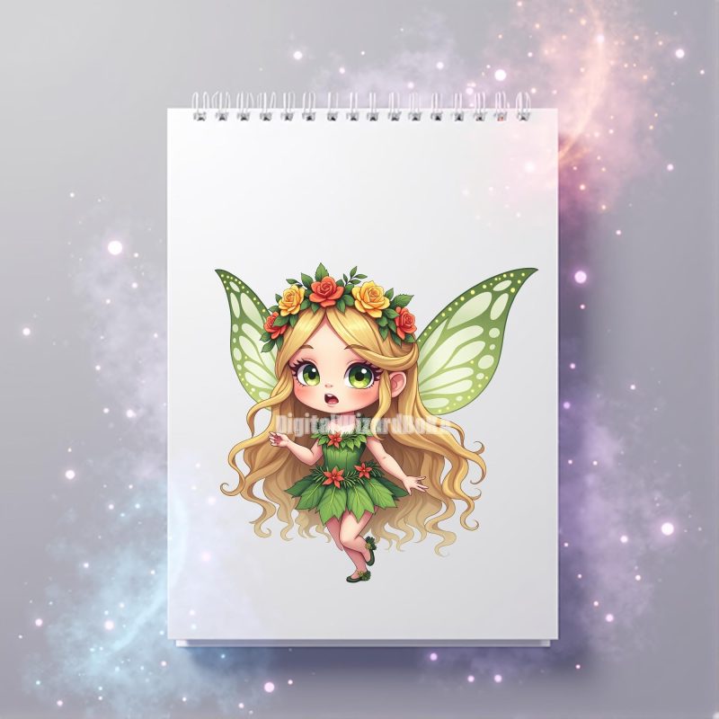Enchanted Fairy Forest Chibi PNG Bundle image 8