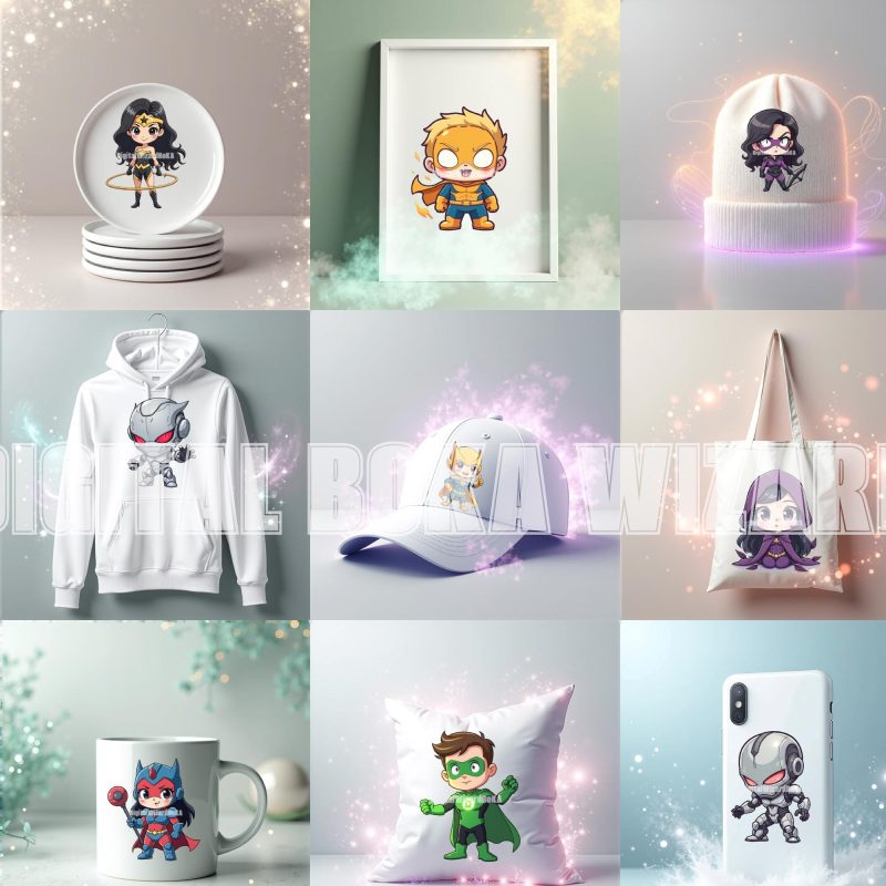 197 Superheroes and Villains Kawaii Clipart - Cute Hero and Villain Characters PNG image 8