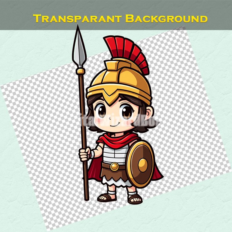 Ancient Rome Warriors Chibi PNG Bundle image 2