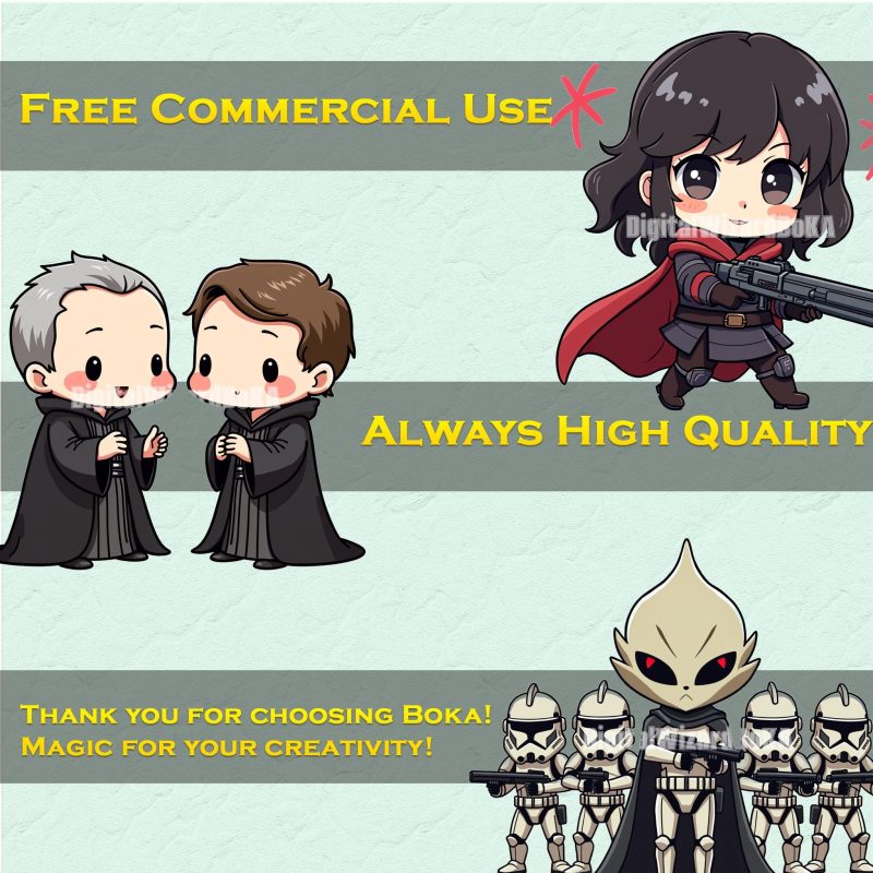 Cute Space Wars Characters PNG - 173 High-Resolution Art for Creative Projects, Transparent Backgrounds, Perfect for Crafts & More image 4