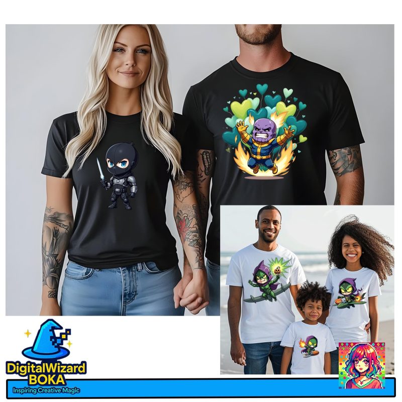 400+ Chibi Superhero and Villain PNG Bundle - Clipart Set - Digital PNG Bundle image 8
