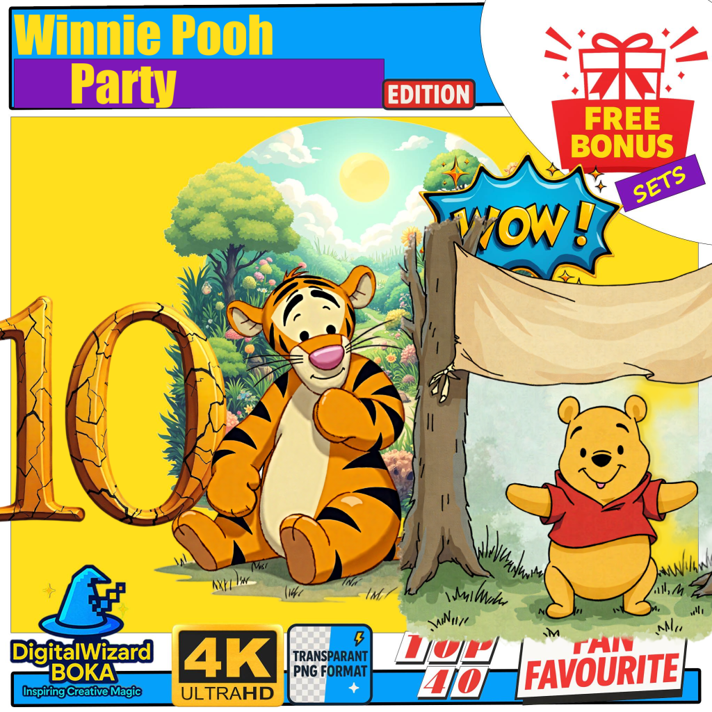Classic Bear Birthday Chibi - 300 PNG