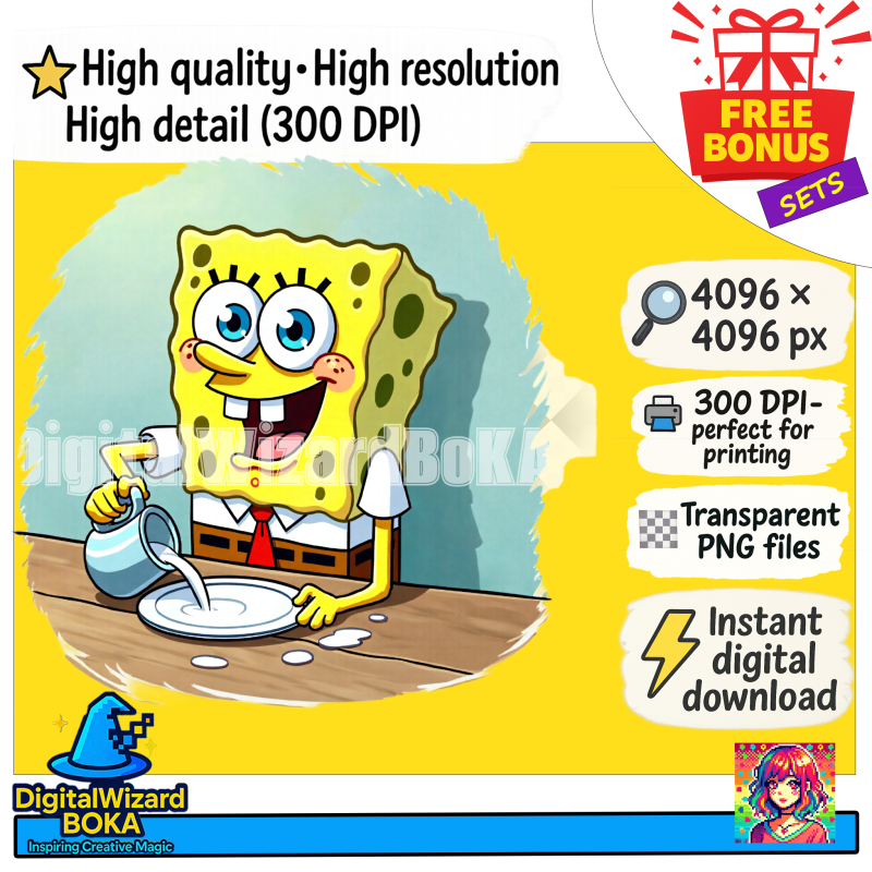 Undersea Birthday Chibi - 550 PNG image 2