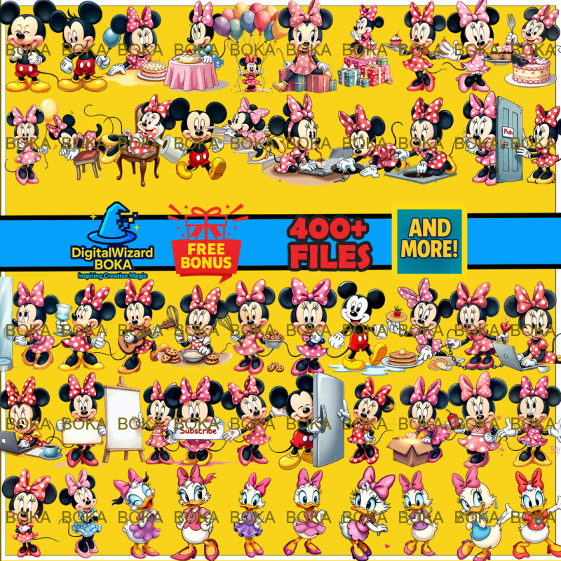 Classic Cartoon Friends Birthday Chibi - 300 PNG image 9