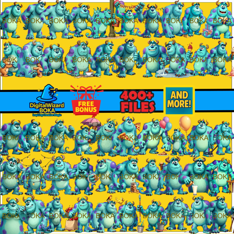Friendly Monster Birthday Chibi - 600 PNG image 9