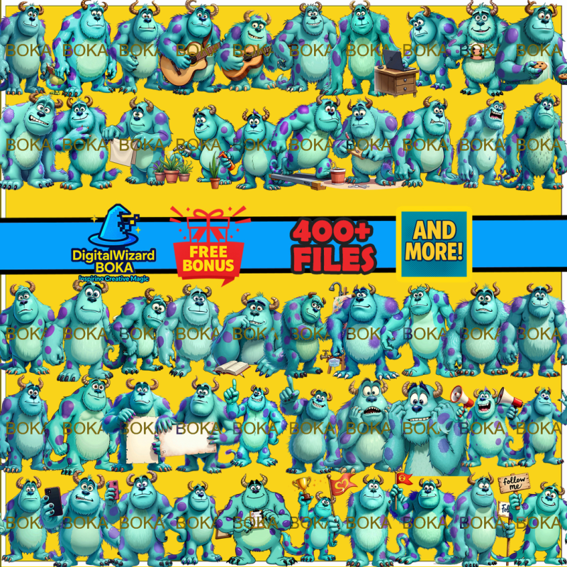 Friendly Monster Birthday Chibi - 600 PNG image 10
