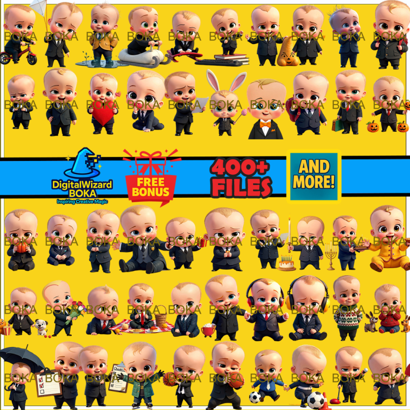 Business Baby Chibi - 350 Transparent PNG Clipart image 10