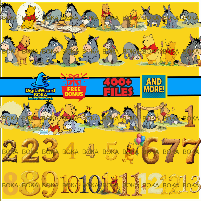 Classic Bear Birthday Chibi - 300 PNG image 11