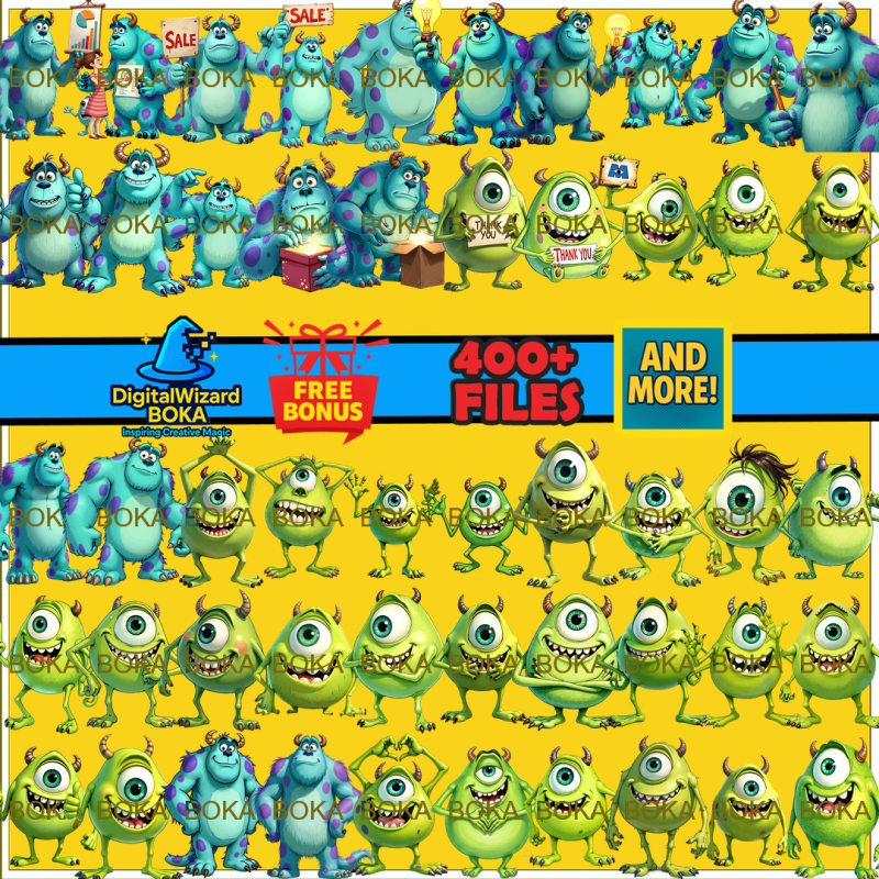Friendly Monster Birthday Chibi - 600 PNG image 11