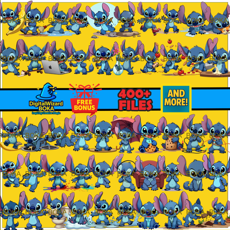 Blue Alien Birthday Chibi - 250 PNG image 12