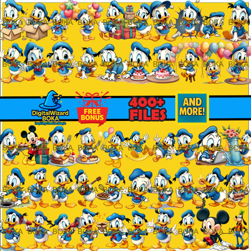 Classic Cartoon Friends Birthday Chibi - 300 PNG image 12