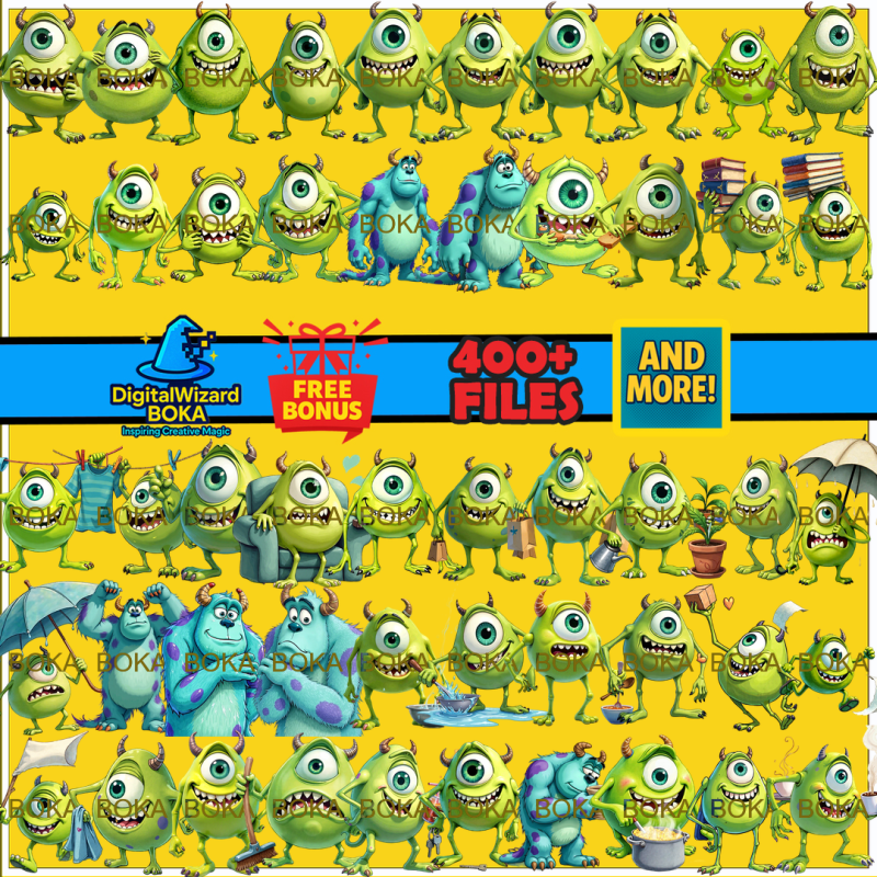 Friendly Monster Birthday Chibi - 600 PNG image 12