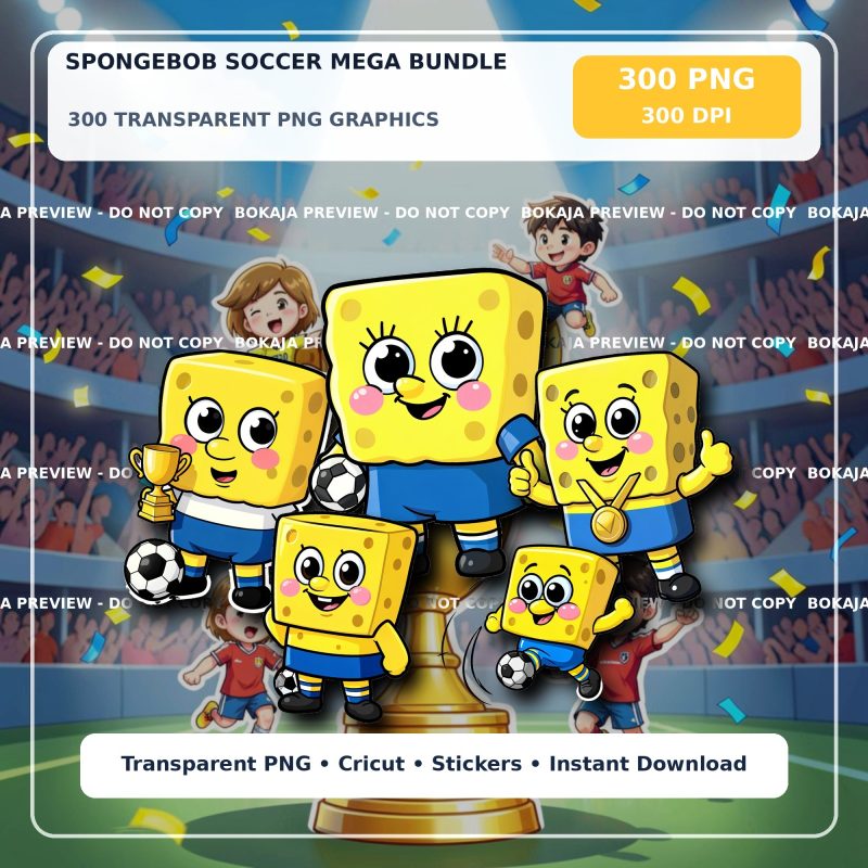 SpongeBob Sports Mega Chibi PNG Bundle preview