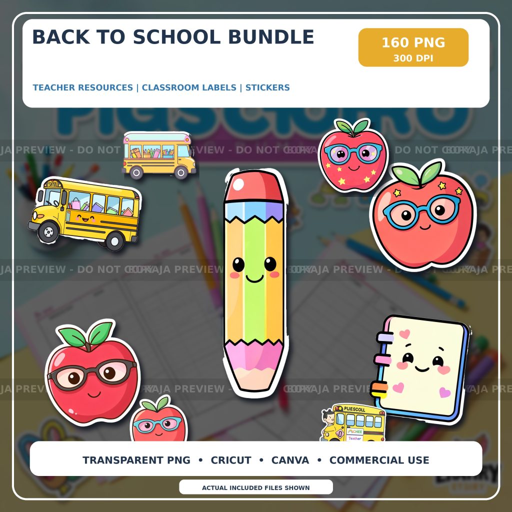 Back To School PNG Bundle