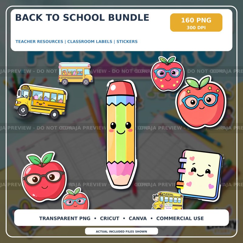 Back To School PNG Bundle preview
