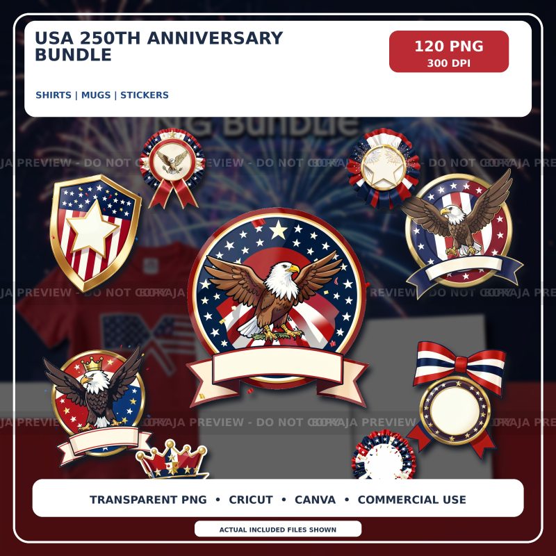 USA 250th Anniversary PNG Bundle preview