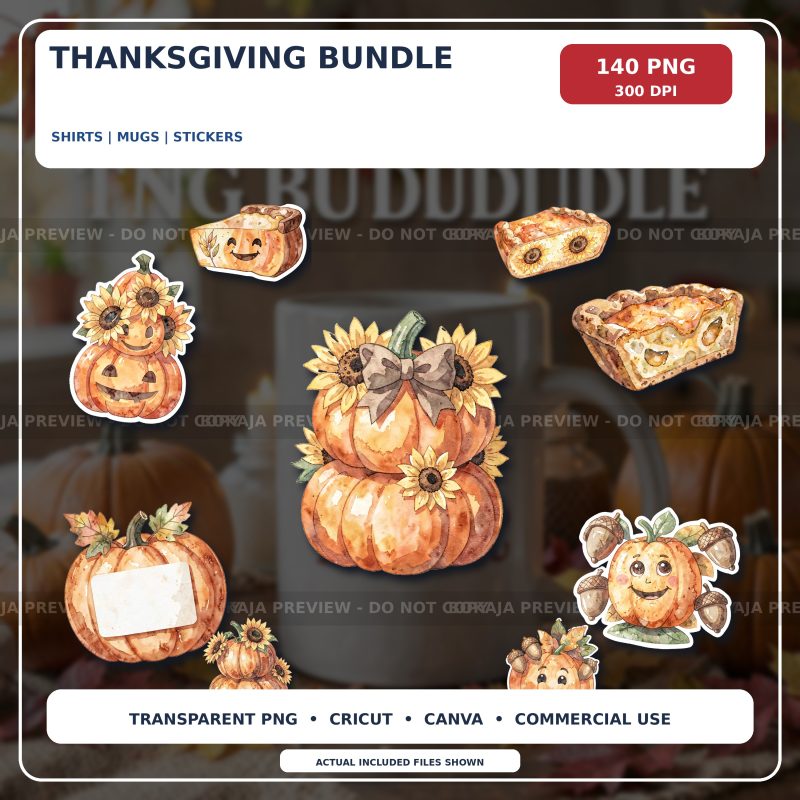 Thanksgiving PNG Bundle preview