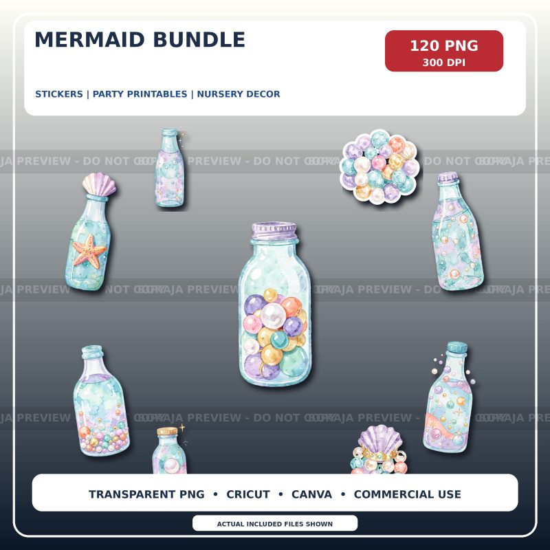 Mermaid Clipart Bundle preview