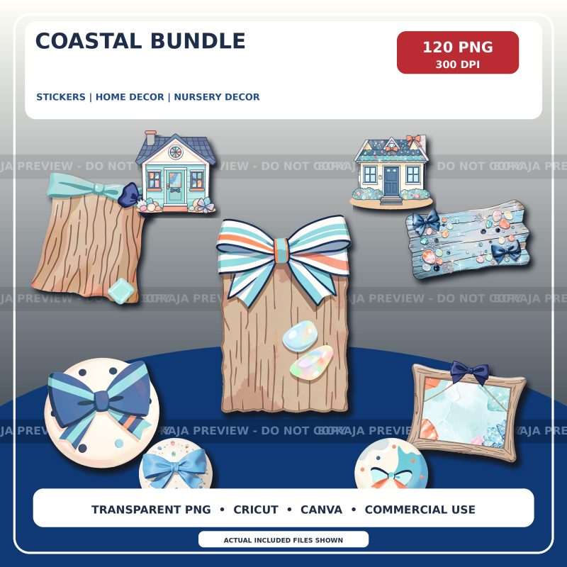 Coastal Clipart Bundle preview