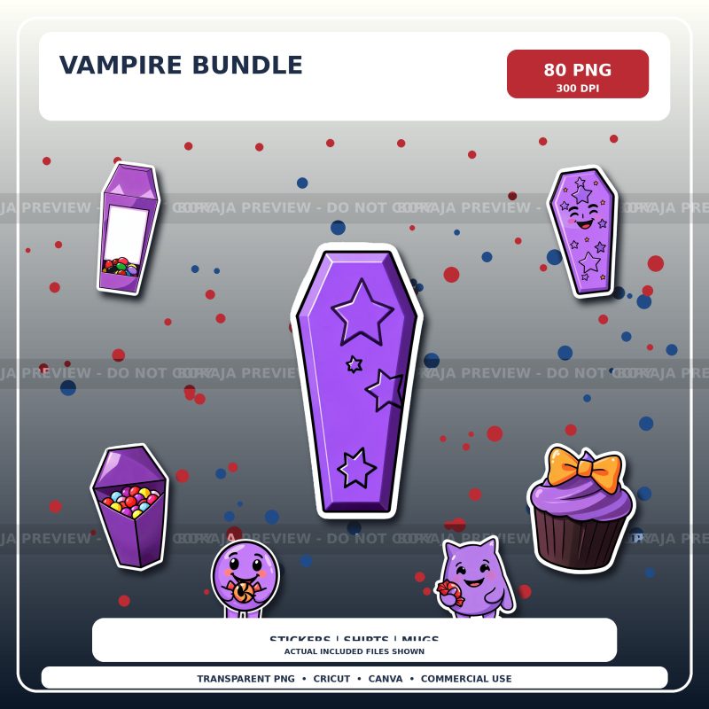 Vampire Clipart Bundle preview