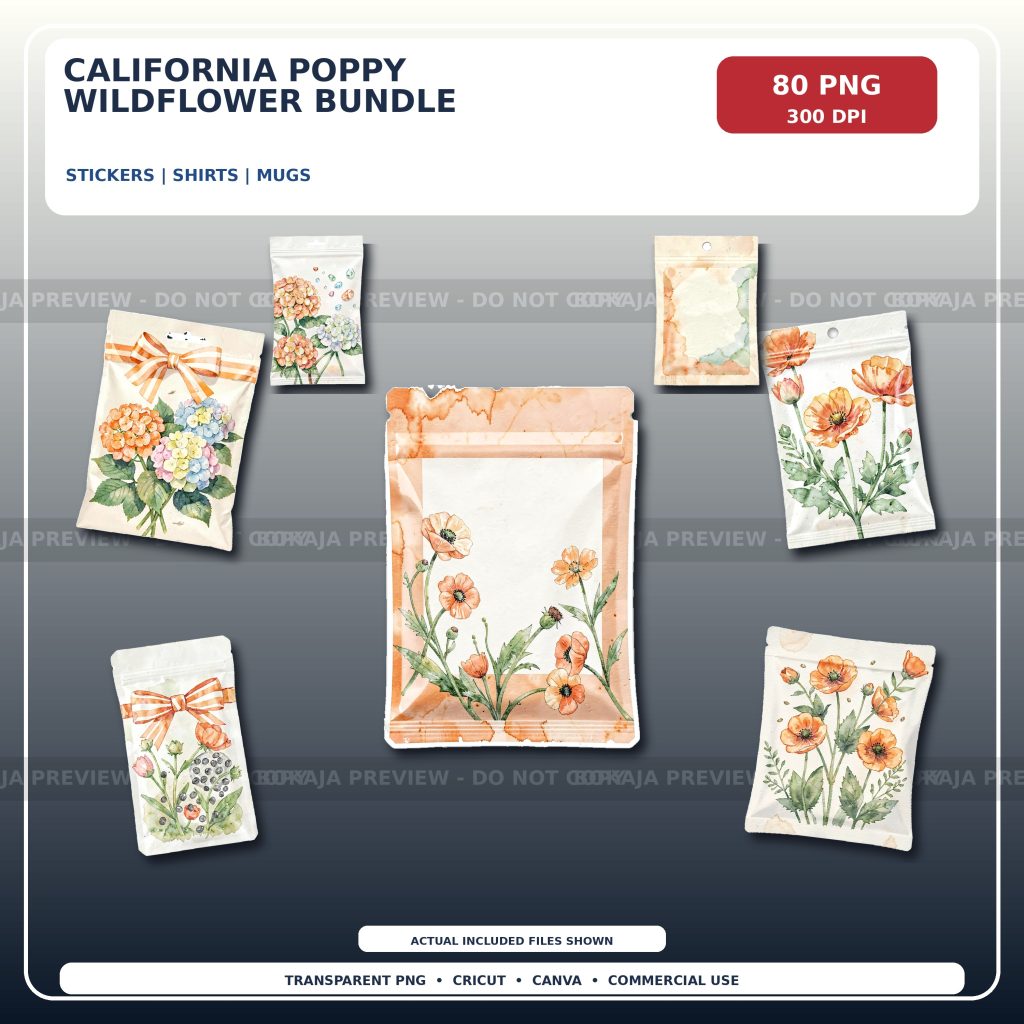California Poppy Wildflower Bundle