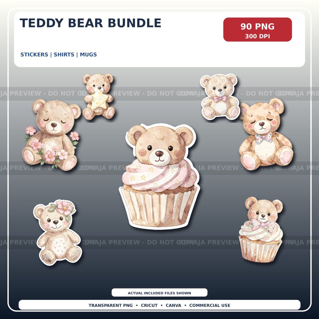 Teddy Bear Clipart Bundle
