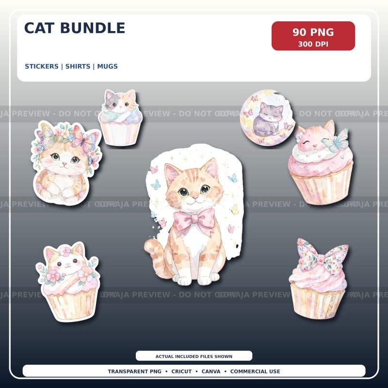 Cat Clipart Bundle preview