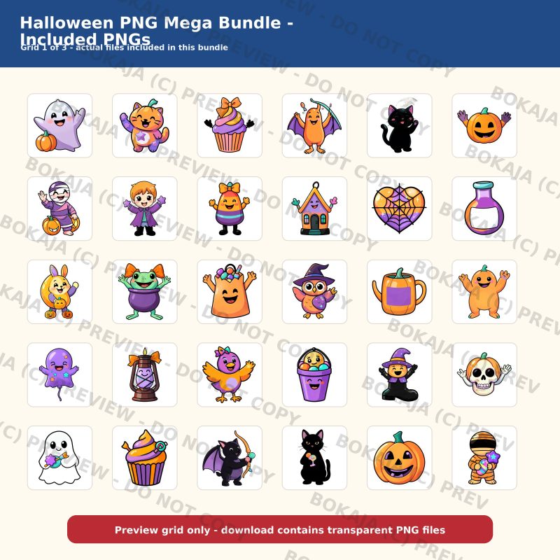 Halloween PNG Mega Bundle gallery image 2