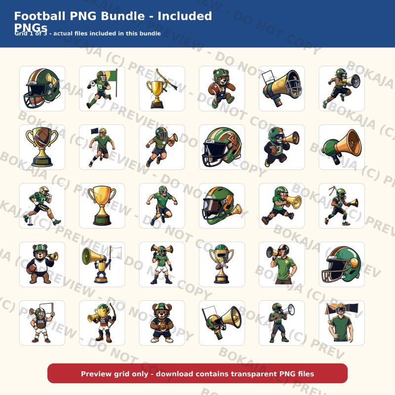 Football PNG Bundle image 2