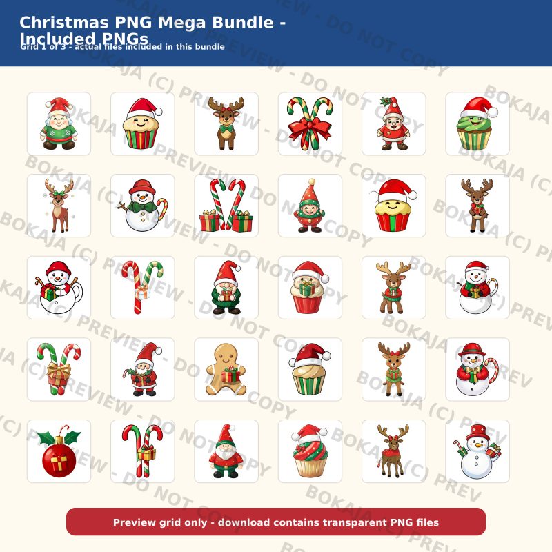 Christmas PNG Mega Bundle gallery image 2