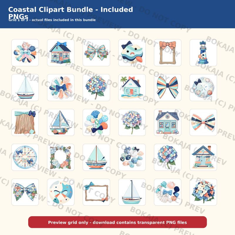 Coastal Clipart Bundle gallery image 2
