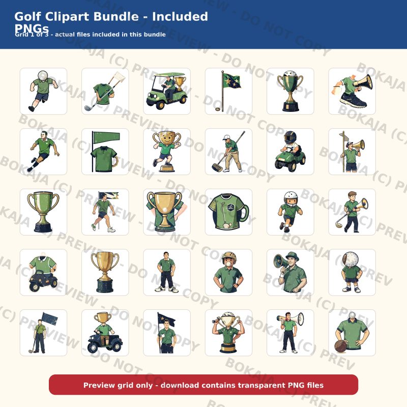 Golf Clipart Bundle gallery image 2