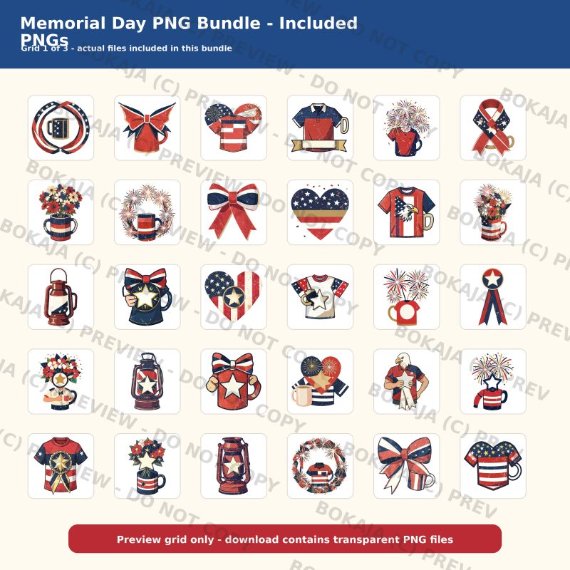 Memorial Day PNG Bundle gallery image 2