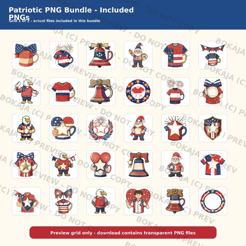 Patriotic PNG Bundle gallery image 2
