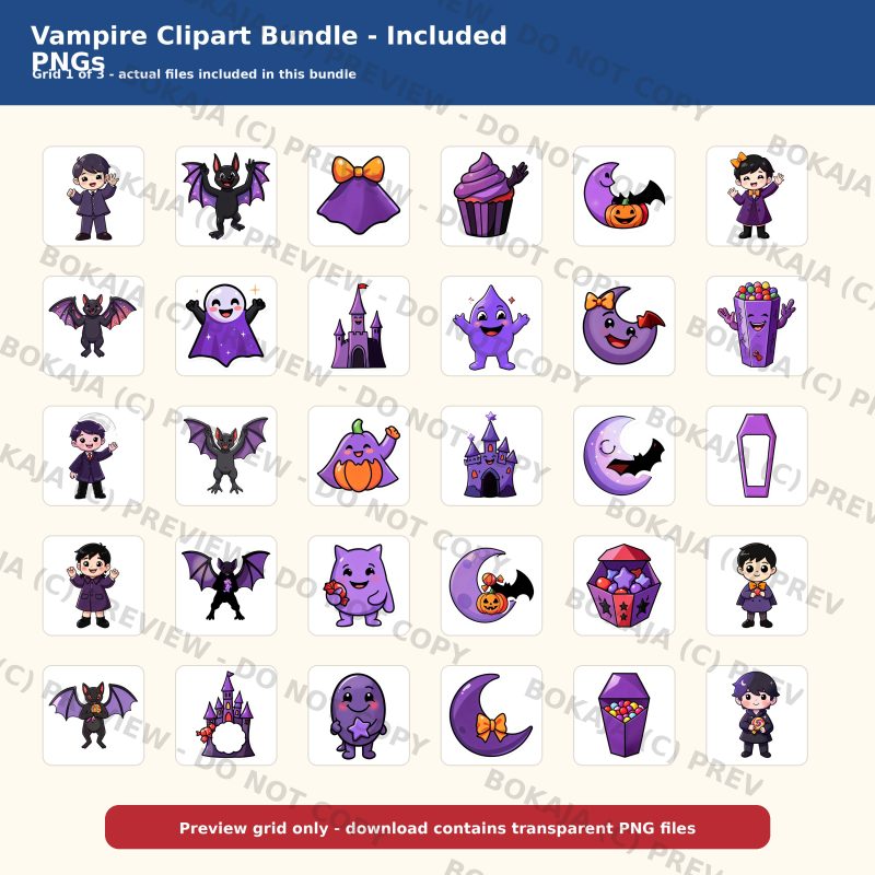 Vampire Clipart Bundle gallery image 2