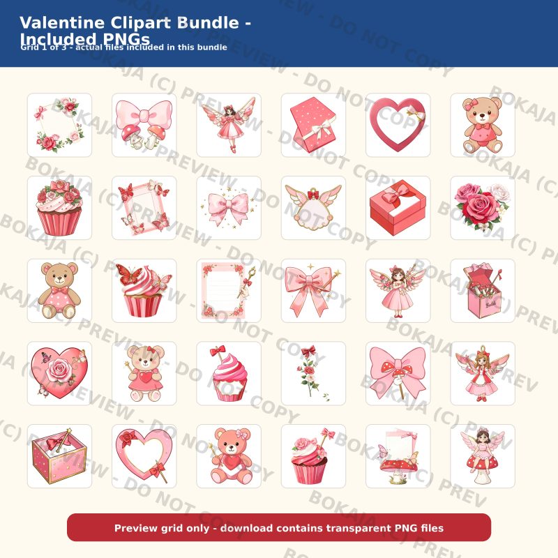 Valentine Clipart Bundle gallery image 2