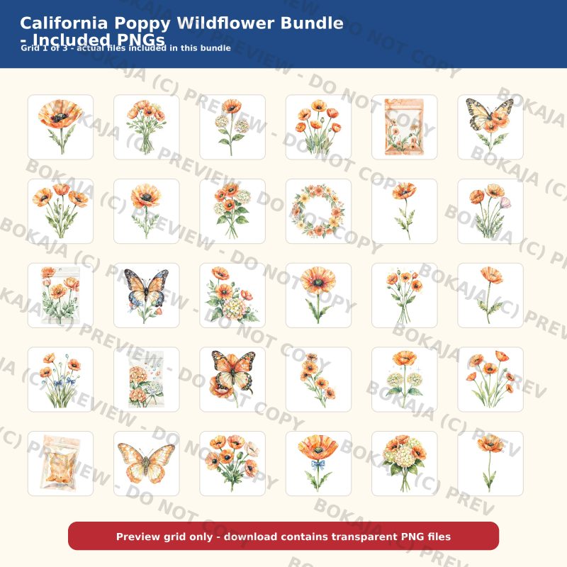 California Poppy Wildflower Bundle gallery image 2