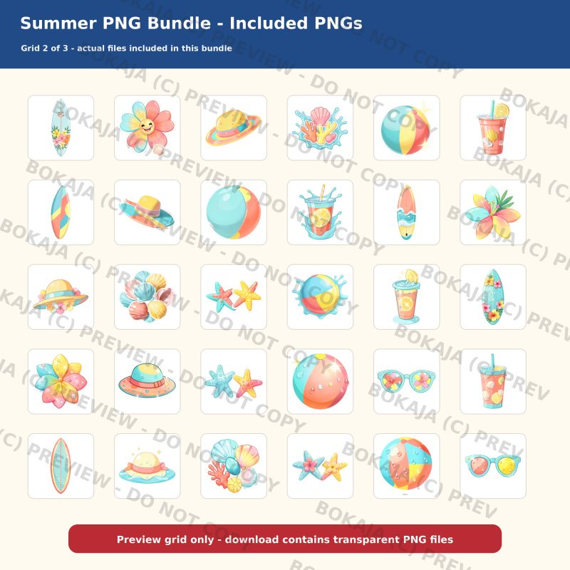 Summer PNG Bundle gallery image 3