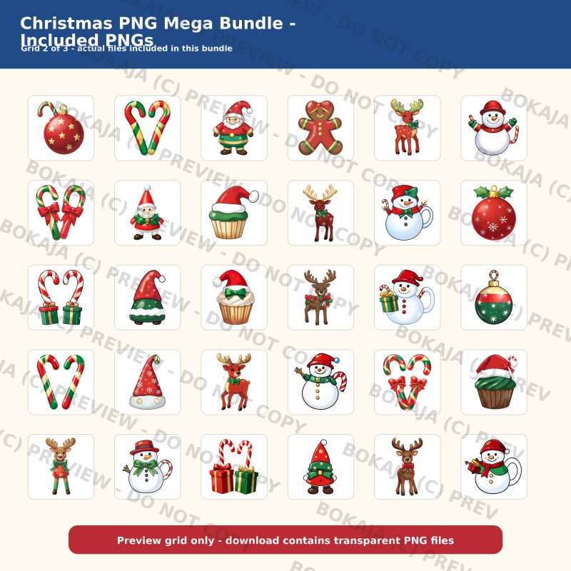 Christmas PNG Mega Bundle gallery image 3