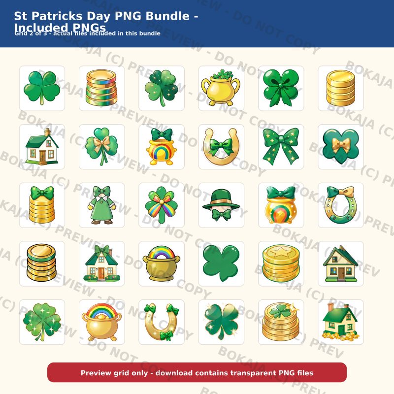 St Patricks Day PNG Bundle gallery image 3