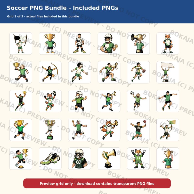 Soccer PNG Bundle gallery image 3