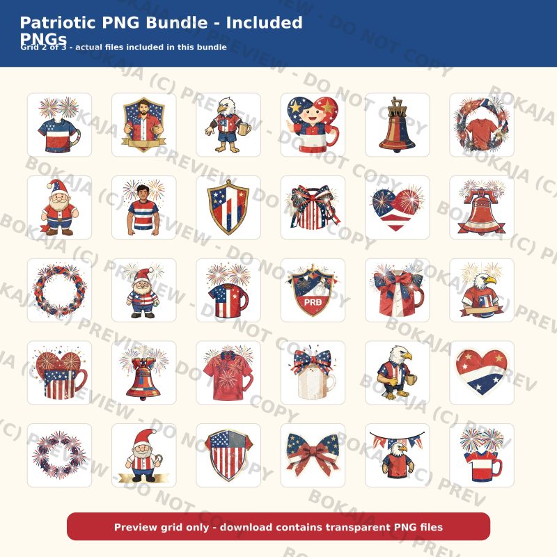 Patriotic PNG Bundle gallery image 3