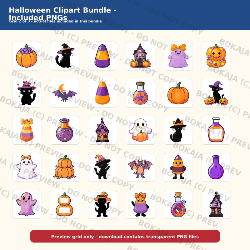 Halloween Clipart Bundle gallery image 3