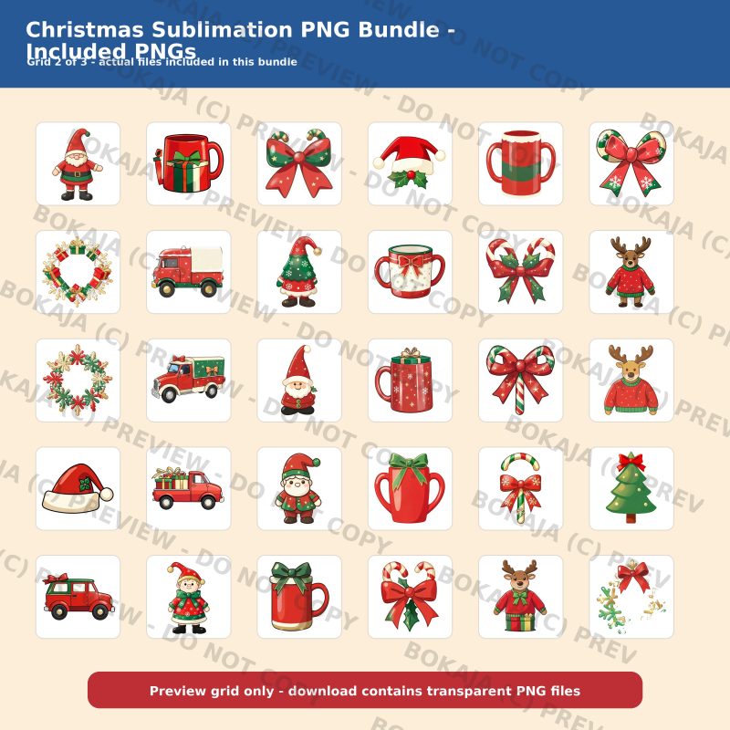 Christmas Sublimation PNG Bundle gallery image 3