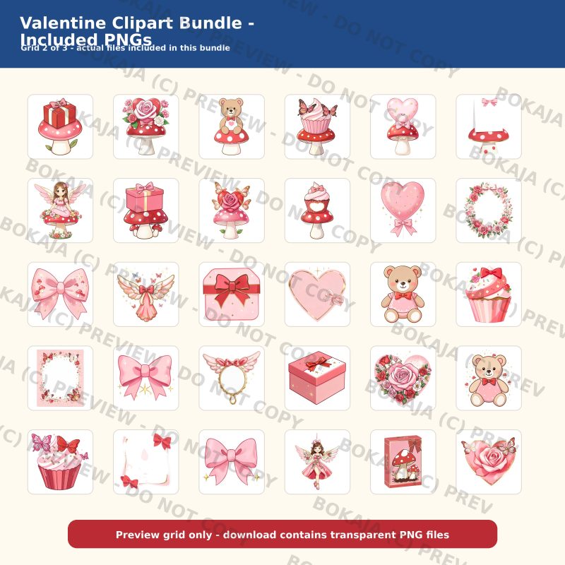 Valentine Clipart Bundle gallery image 3