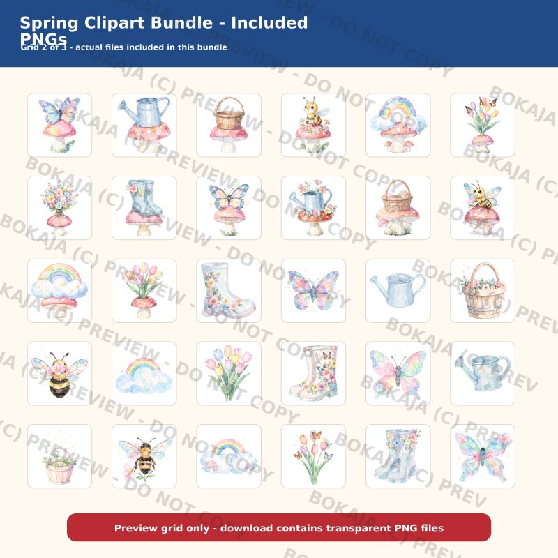 Spring Clipart Bundle gallery image 3