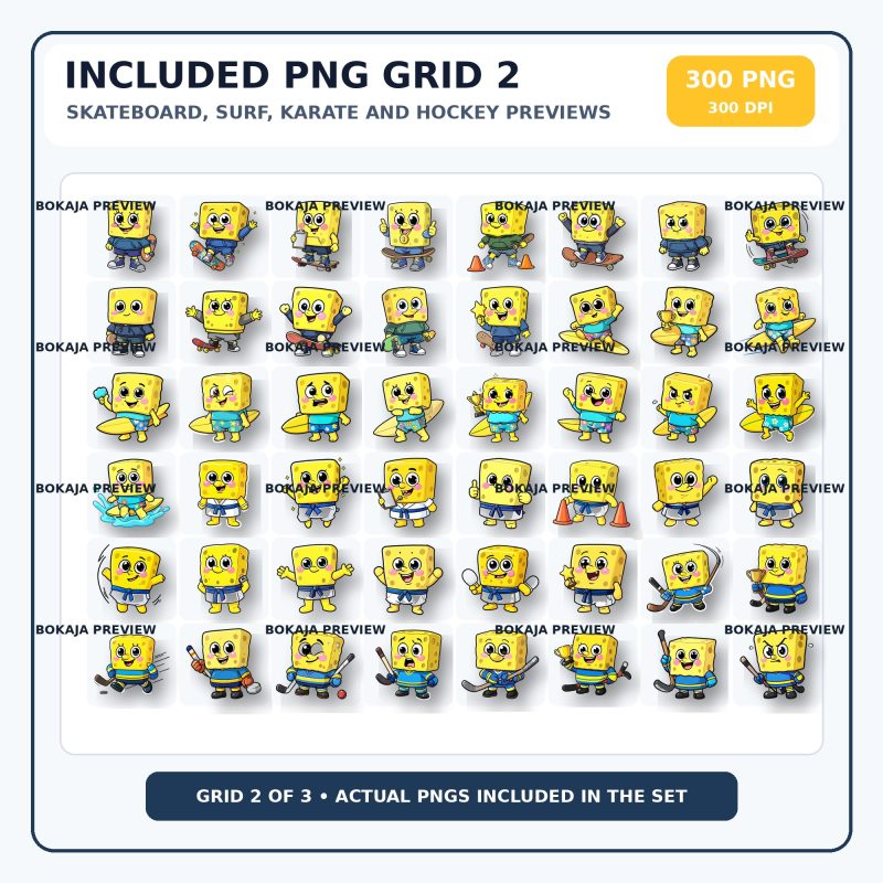 SpongeBob Sports Mega Chibi PNG Bundle gallery image 3