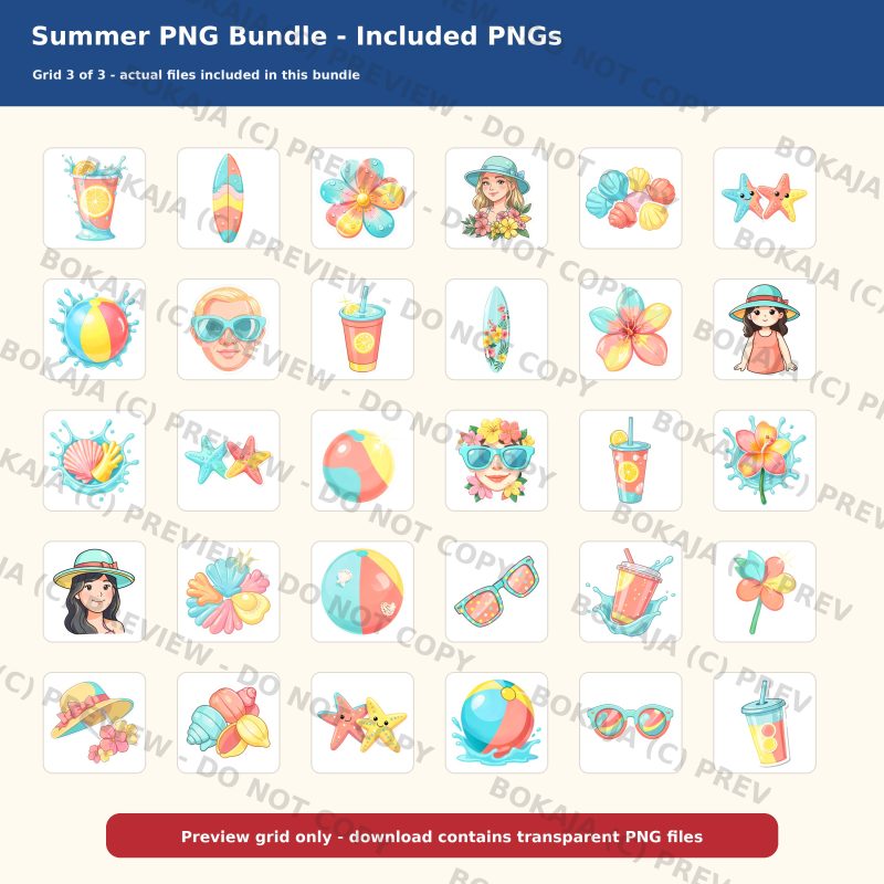 Summer PNG Bundle gallery image 4