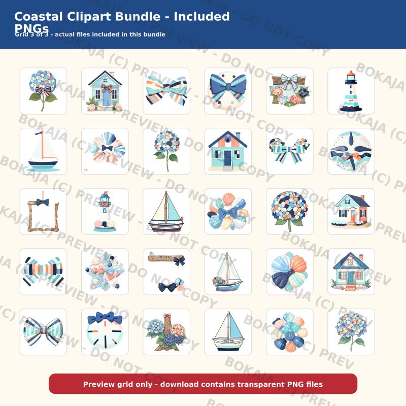 Coastal Clipart Bundle gallery image 4